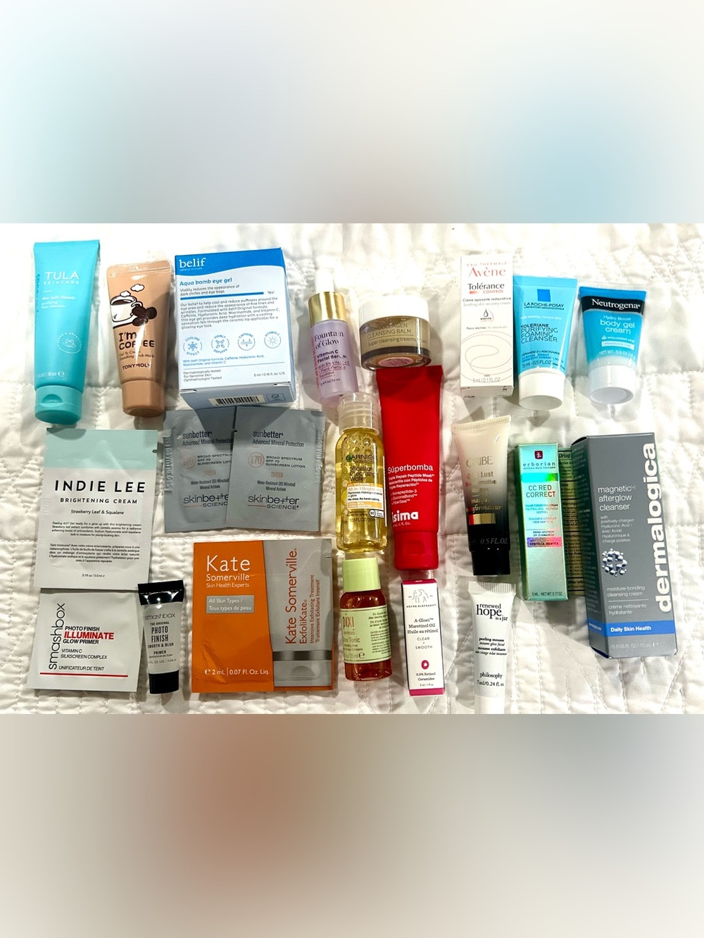 Skincare samples